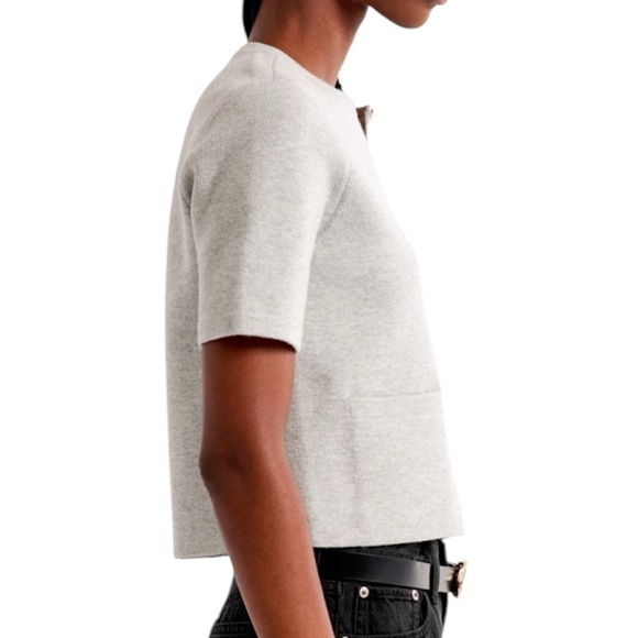 ABERCROMBIE AND FITCH LuxeLoft Short-Sleeve Cardigan, Size XSMALL - Picture 5 of 16